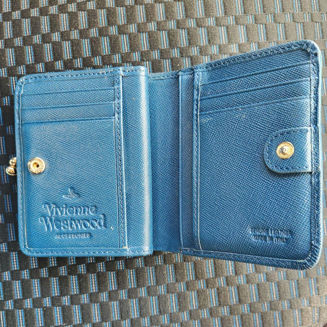 Vivienne Westwood 2つ折り財布 がま口 ターコイズブルー