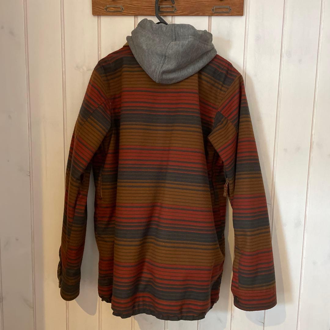 BURTON スノーボードウェア メンズ Sサイズ ボーダー柄 フード付