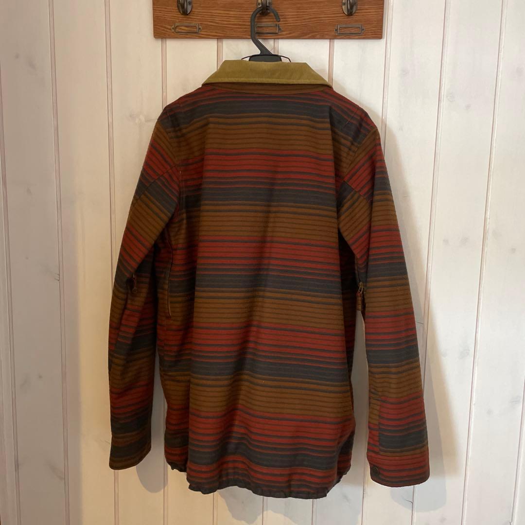 BURTON スノーボードウェア メンズ Sサイズ ボーダー柄 フード付