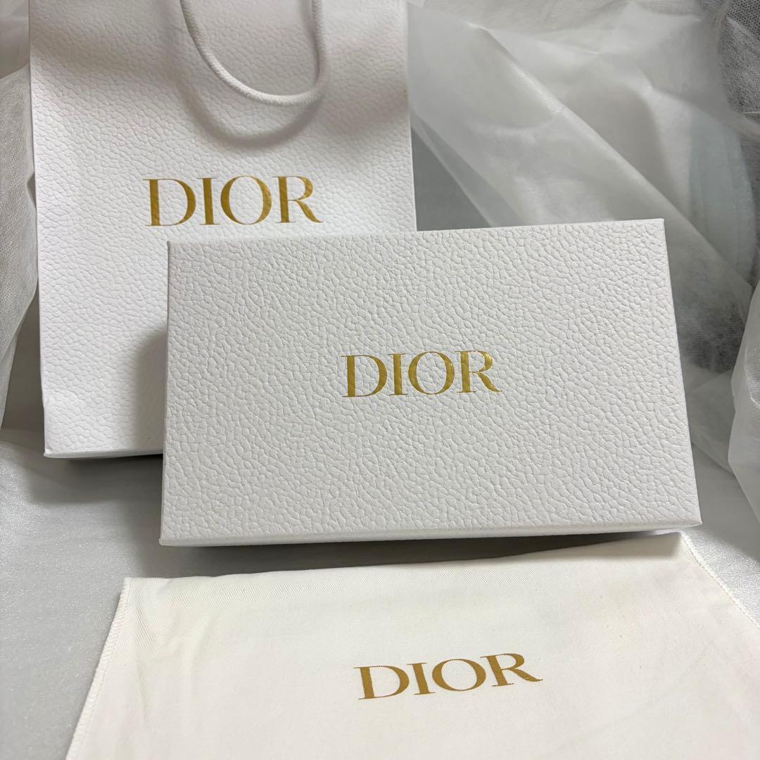 【超美品・備品付き】Dior ロングウォレット カナージュ カーフスキン ブルー