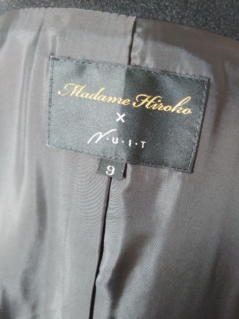 ブラックフォーマルコート 冬用コート 喪服 マダムヒロコ バイ ニュイ