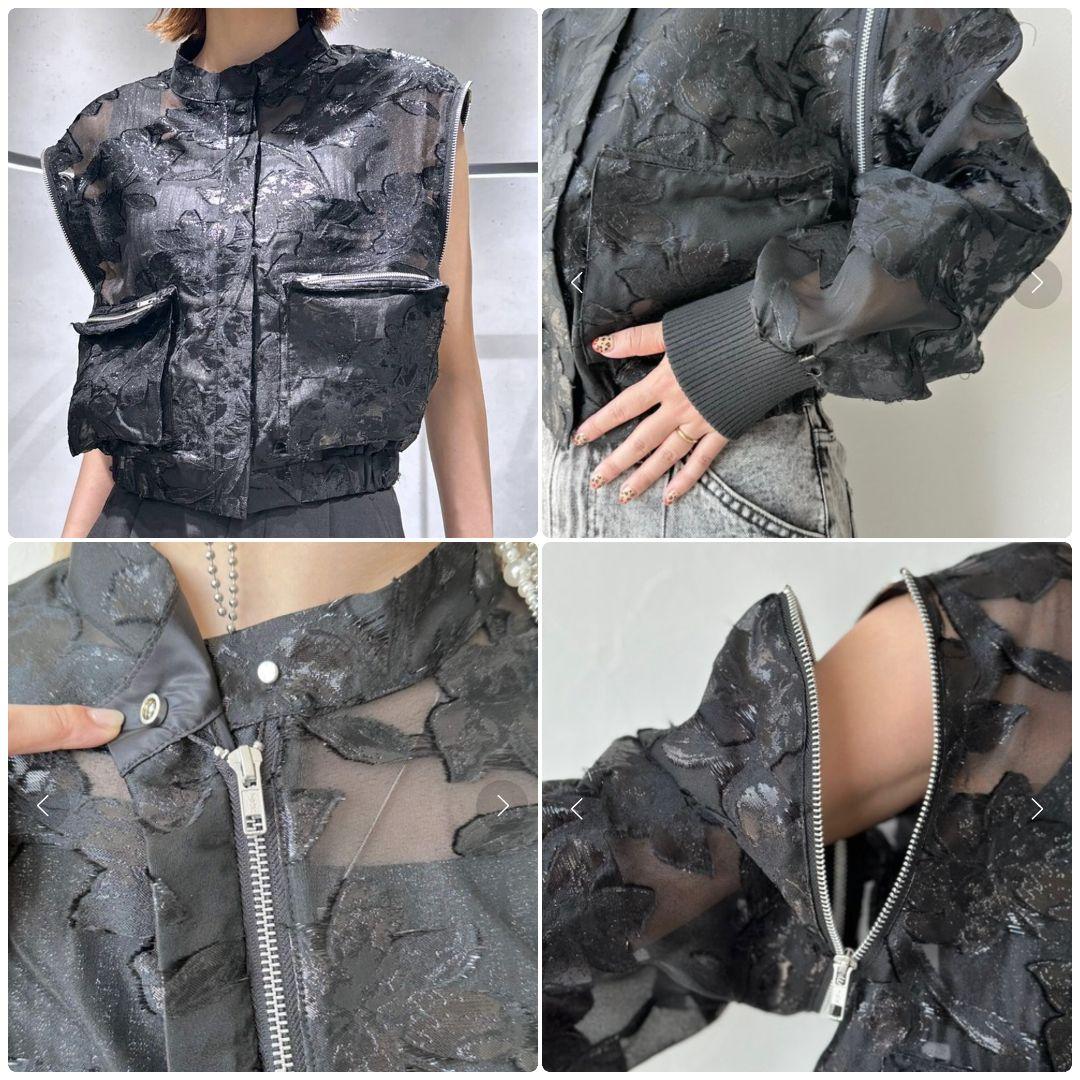 完売品✨️HAREハレ2WAYシアージャガードブルゾン春服ジッパージップ光沢刺繍