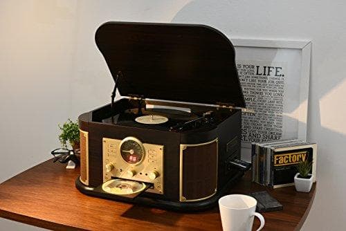 山善(YAMAZEN) キュリオム マルチレコードプレーヤー リモコン付き (A