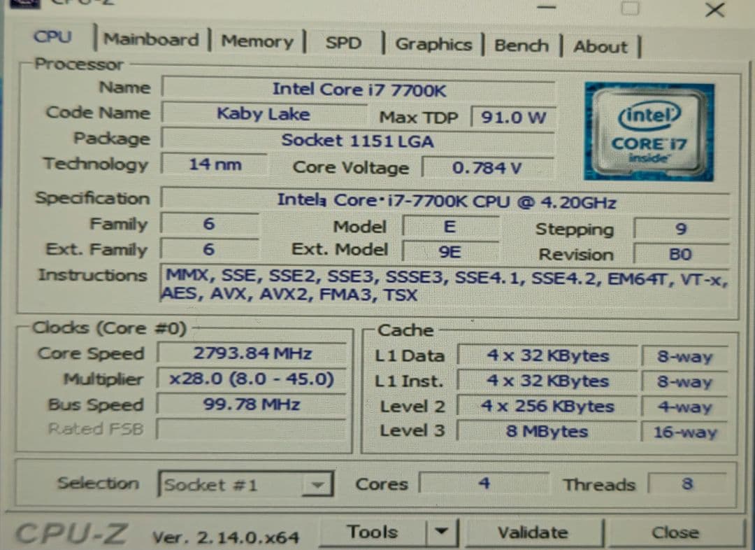 i7 7700K　4個セット