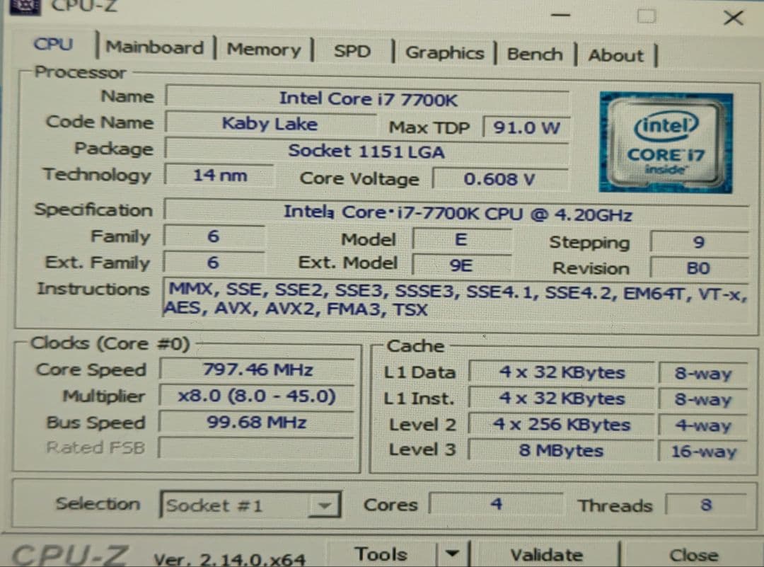 i7 7700K　4個セット