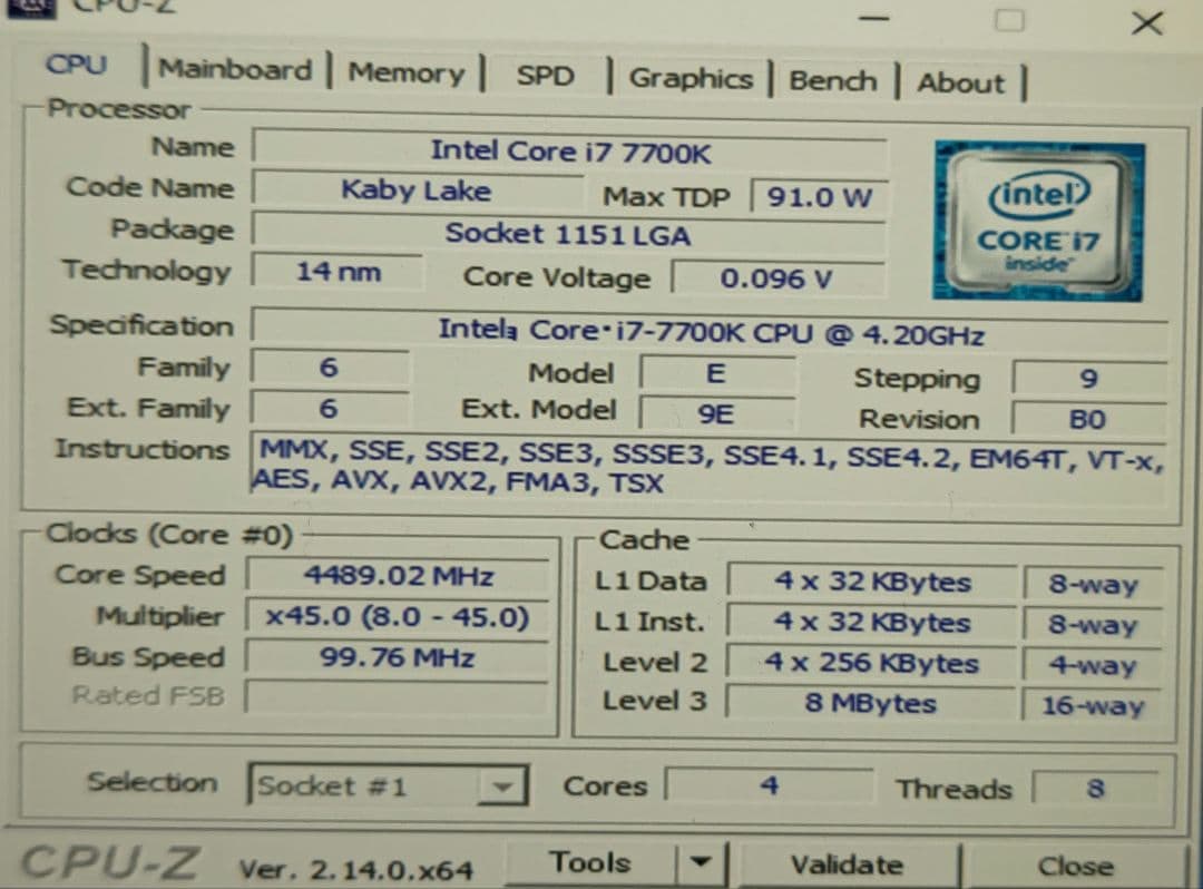 i7 7700K　4個セット