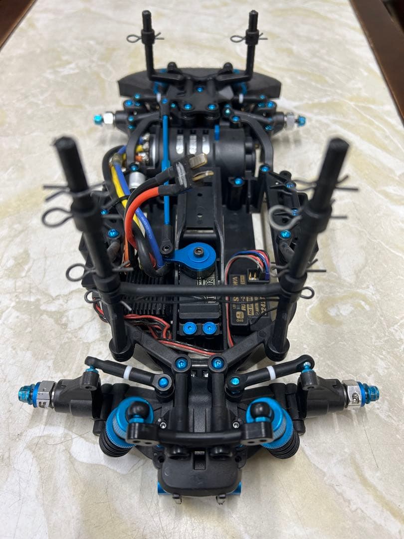 Kazu　タミヤ　M-07シャーシ　メカ、モーター付き