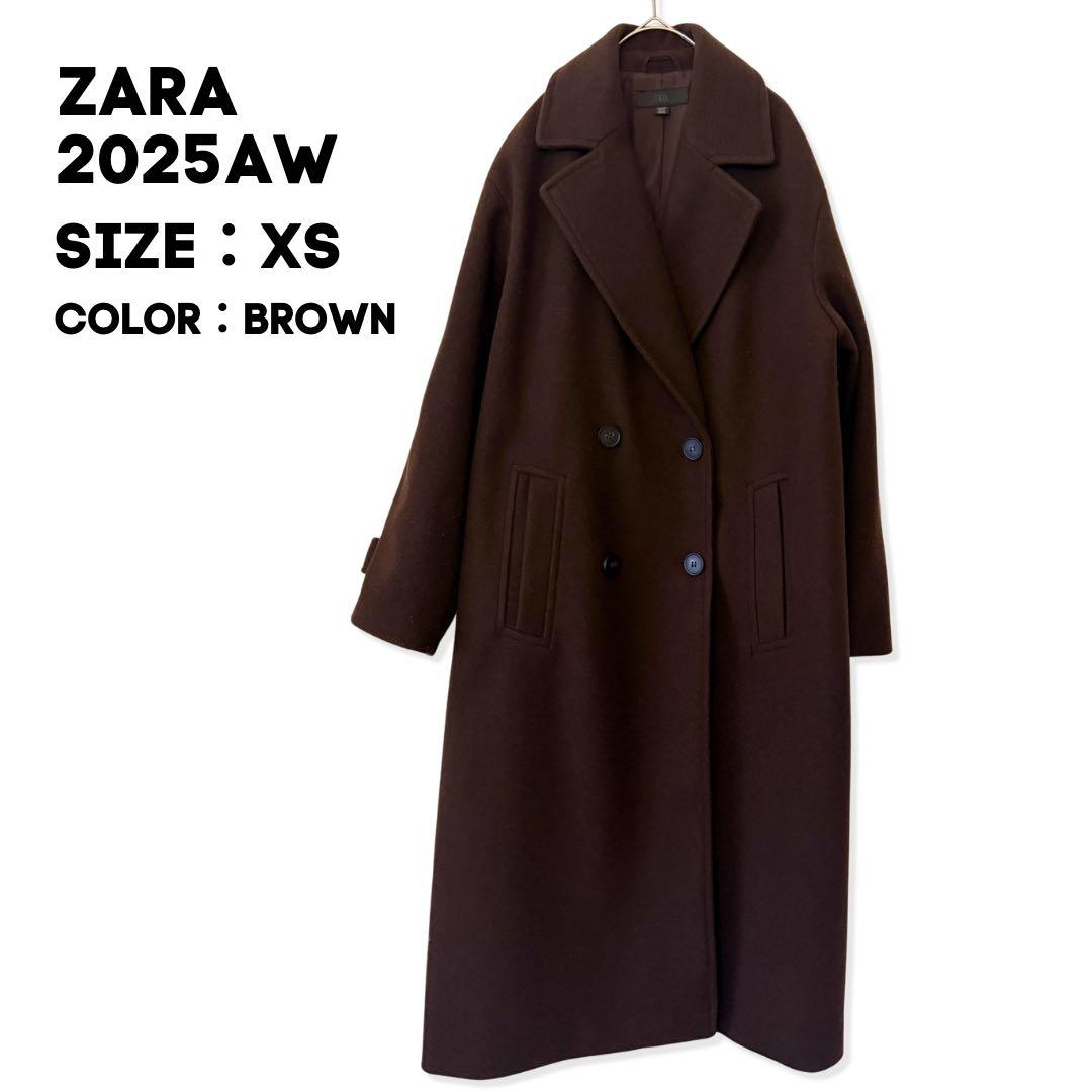 【ゆな】ZARA ソフトオーバーサイズコート 2025AW ブラウン