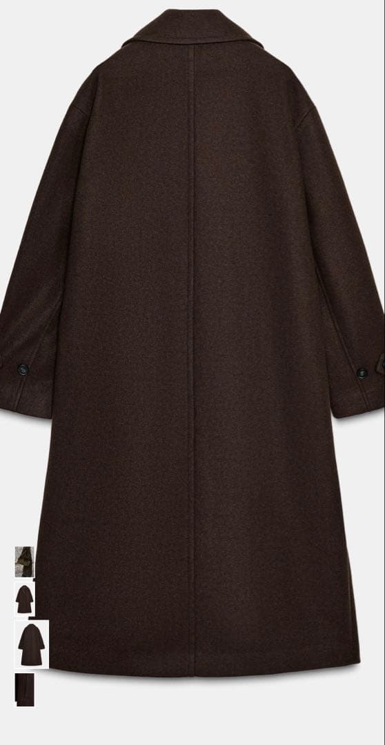 【ゆな】ZARA ソフトオーバーサイズコート 2025AW ブラウン