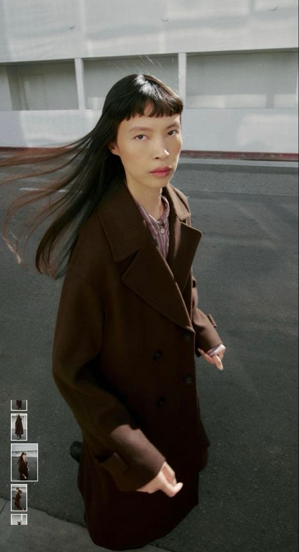 【ゆな】ZARA ソフトオーバーサイズコート 2025AW ブラウン