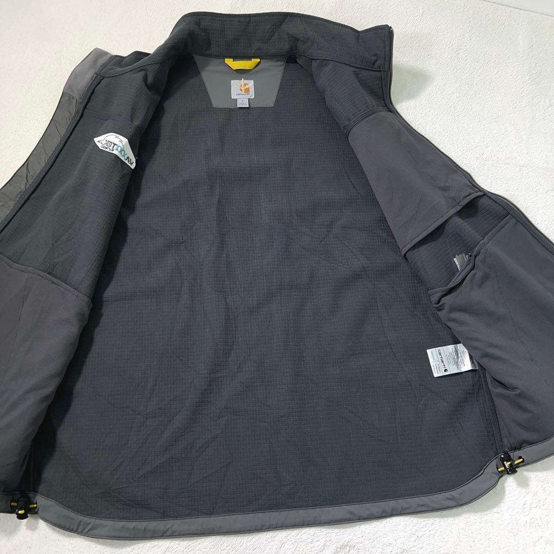入手困難【Carhartt】ソフトシェルベスト 企業カスタム 別注モデル グレー