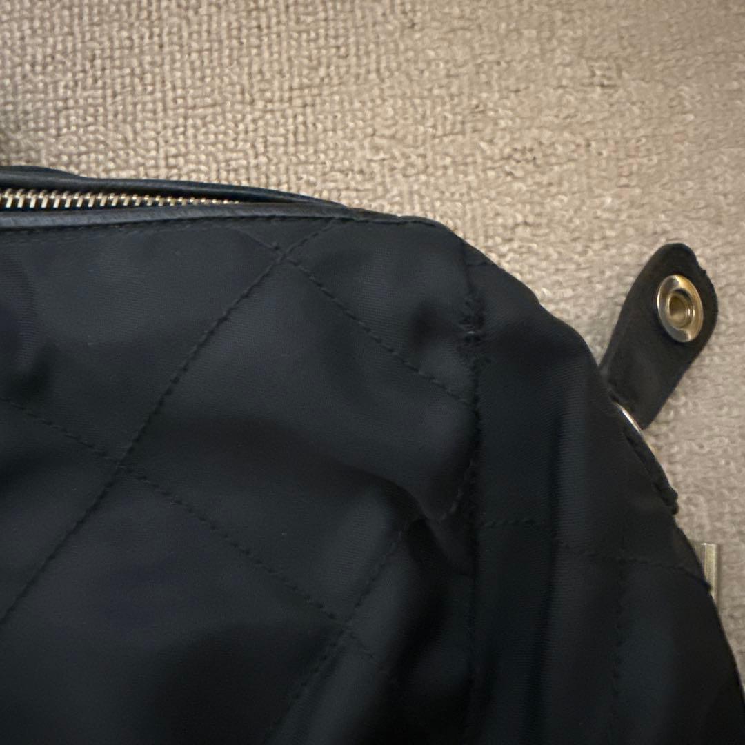 リーリエ プラダ　ボストンバッグ　チェーン　ナイロン　キルティング　白タグ