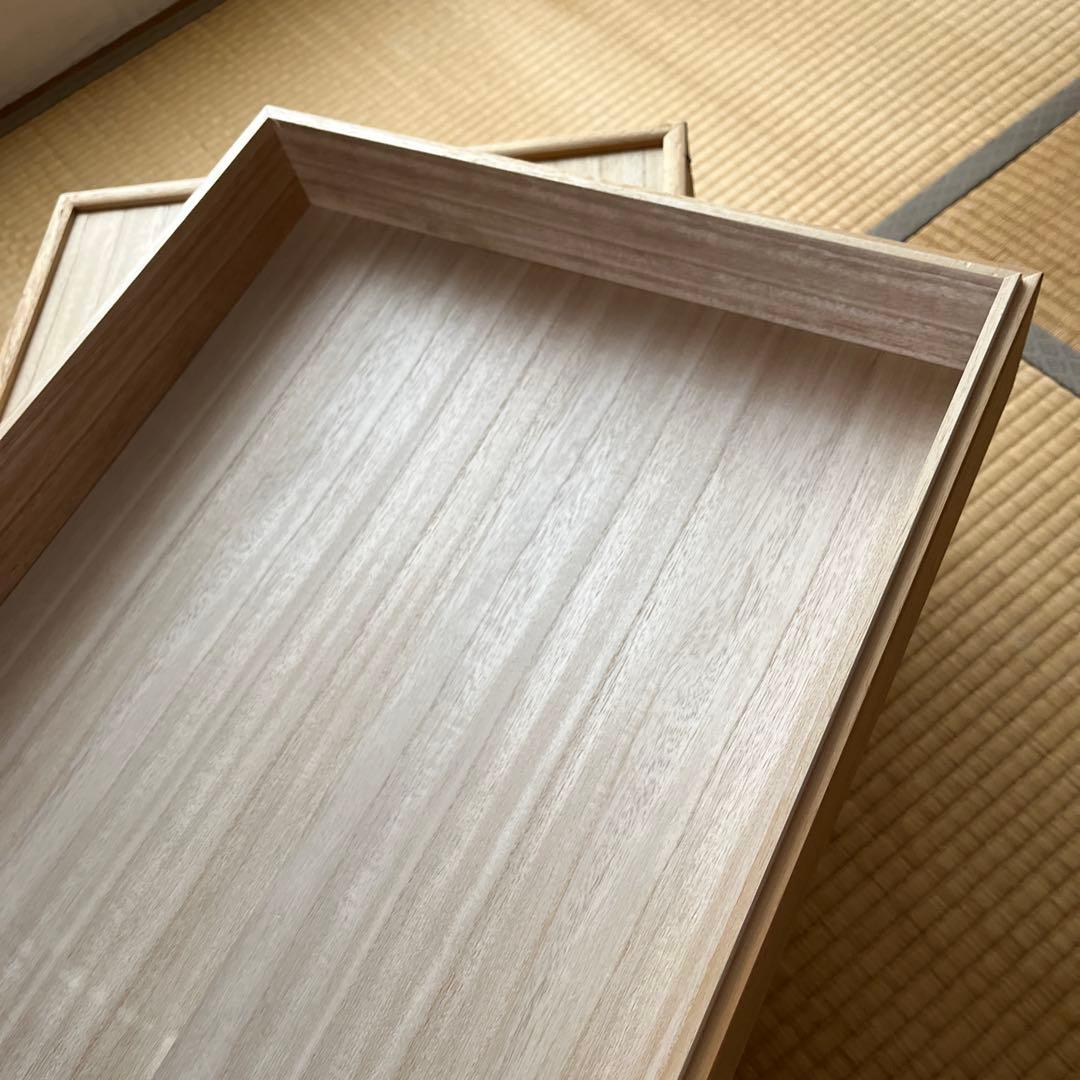 桐　衣装ケース　着物保管箱　２段　２セット
