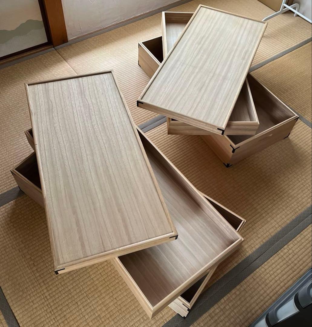 桐　衣装ケース　着物保管箱　２段　２セット