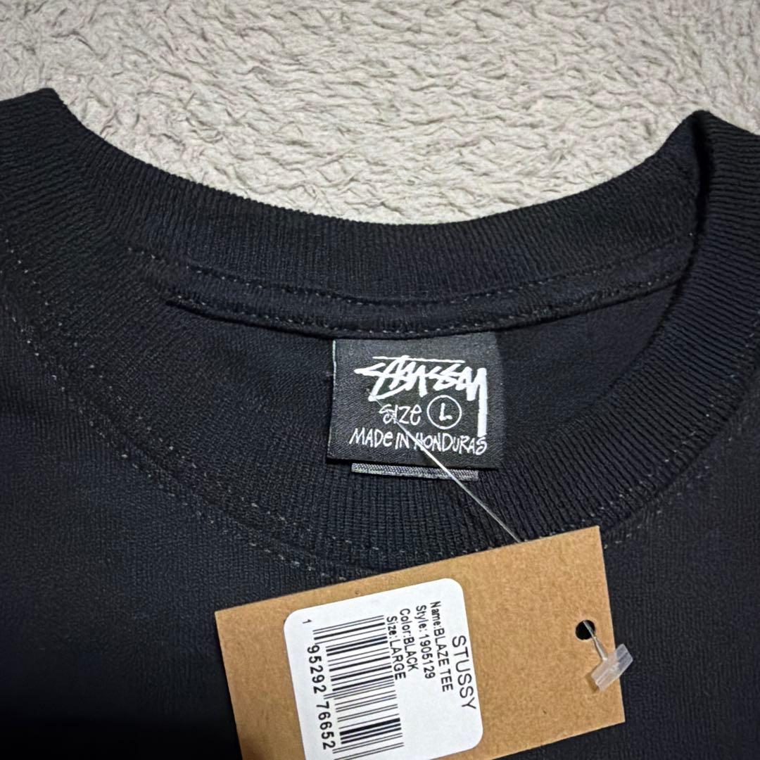 STUSSY BLAZE tee tシャツ L 黒　ブラック