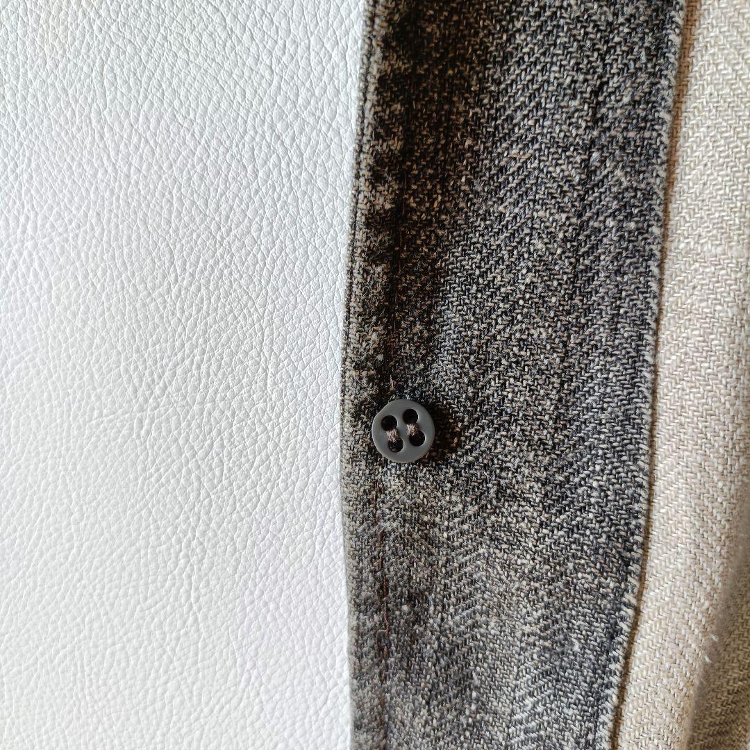 【美品/伊製】KRIZIAUOMO リネン100 ヘリンボーン ジャケット XL
