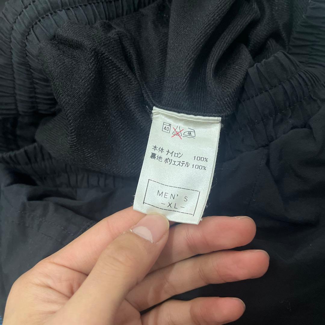 90s old nike ナイロンパンツ　ワイド　バギー　テック 古着　黒