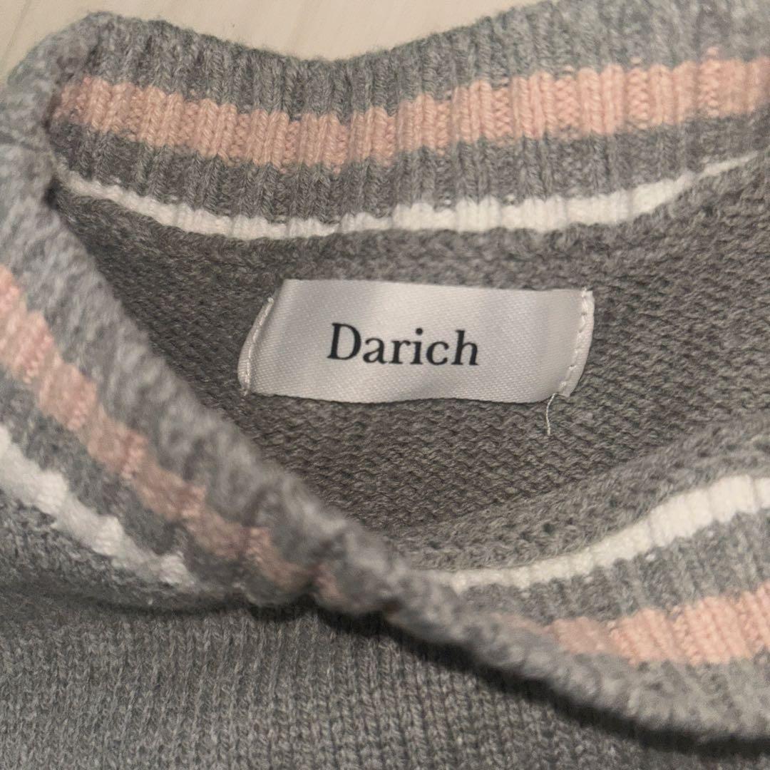 Darich ダーリッチ レトロDDロゴニットトップス グレー