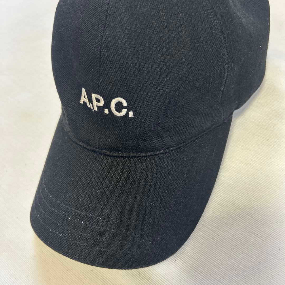 A.P.C. 【美品】 ベースボールコットンストレッチキャップ　BLACK