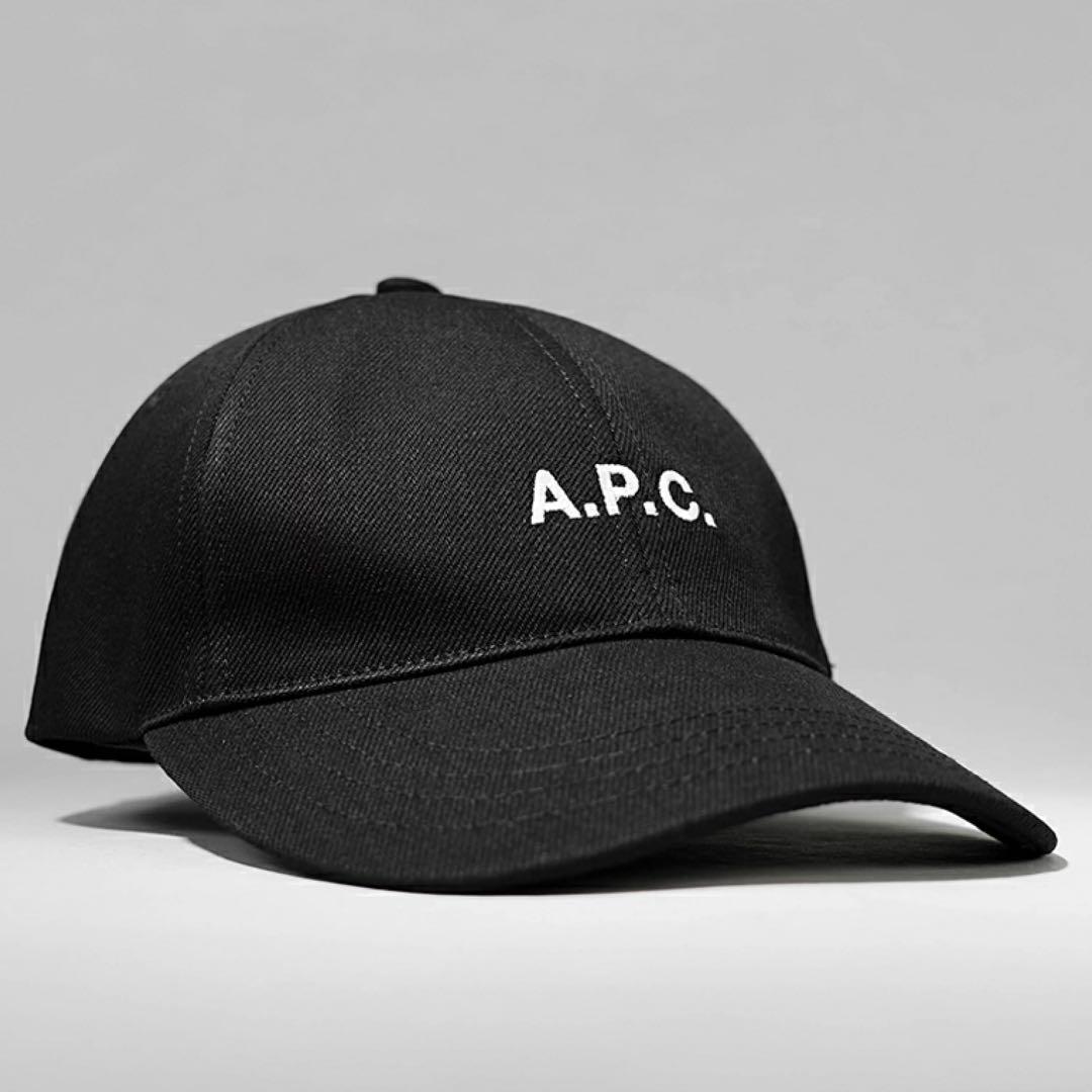 A.P.C. 【美品】 ベースボールコットンストレッチキャップ　BLACK