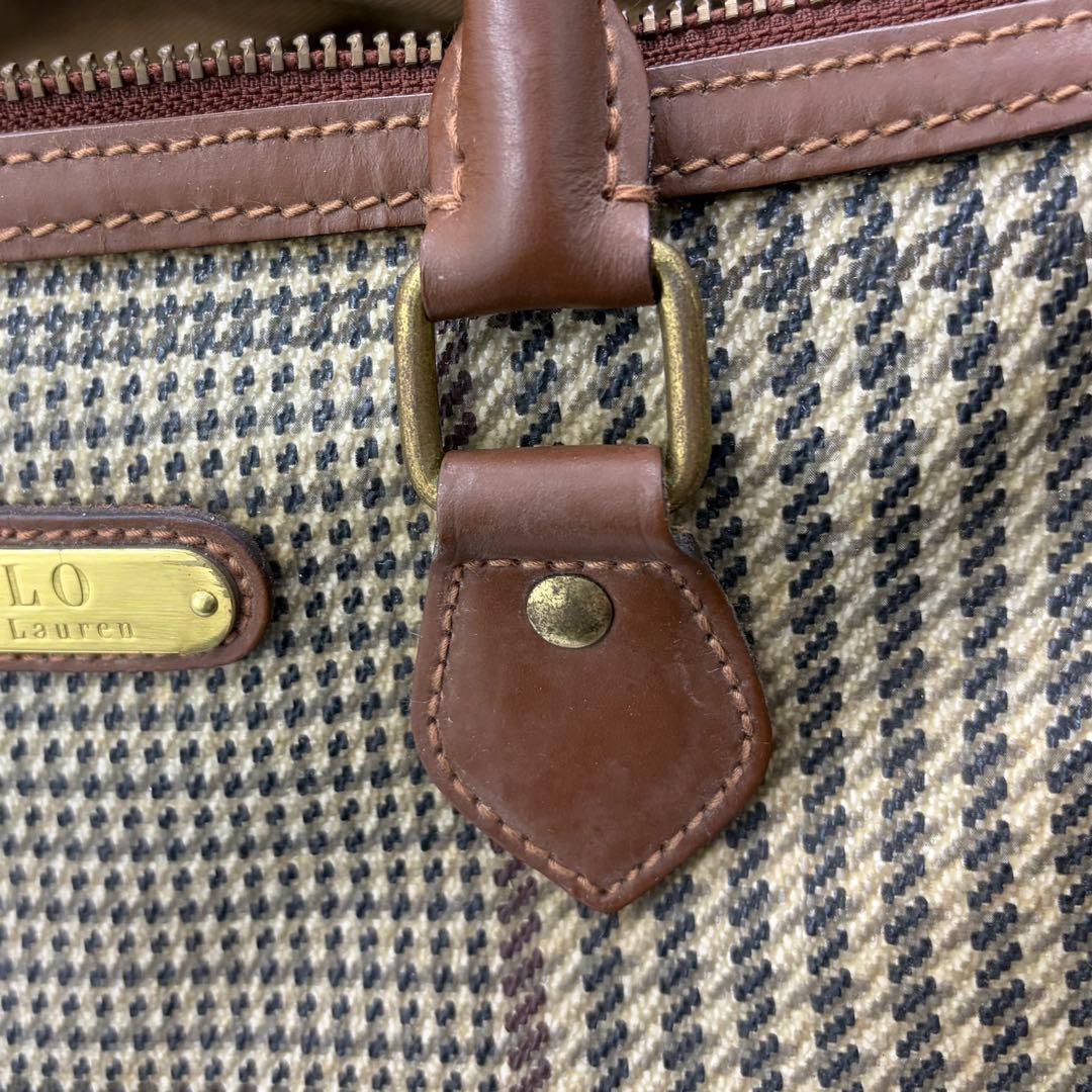 美品　POLO Ralph Lauren ボストンバッグ　千鳥格子柄　チェック柄
