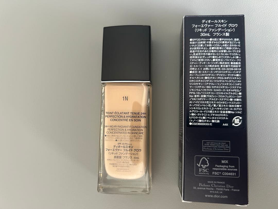 【ほぼ未使用】DIOR フォーエヴァー スキン グロウ ファンデーション 1N