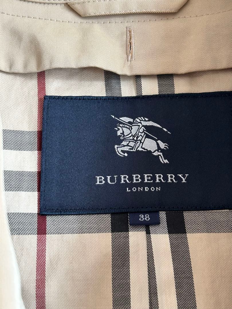 BURBERRY ベージュ トレンチコート 38 レディース、ウール裏地付