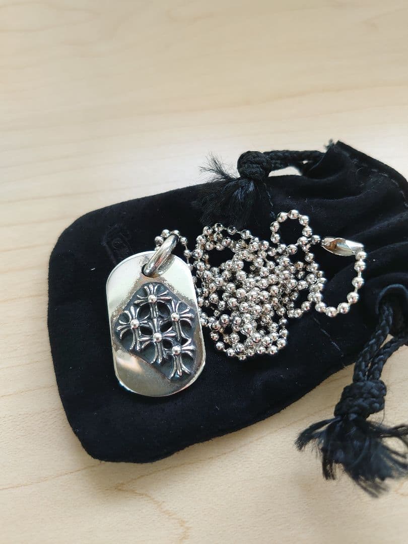 Chrome Hearts レイズドセメタリークロスドッグタグ インボイス付