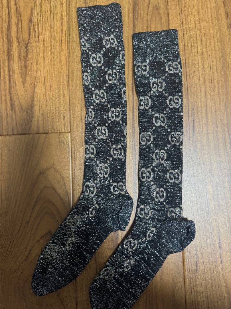 【お値下げ】GUCCI グッチ ルレックス GG柄 ソックス ラメMサイズ