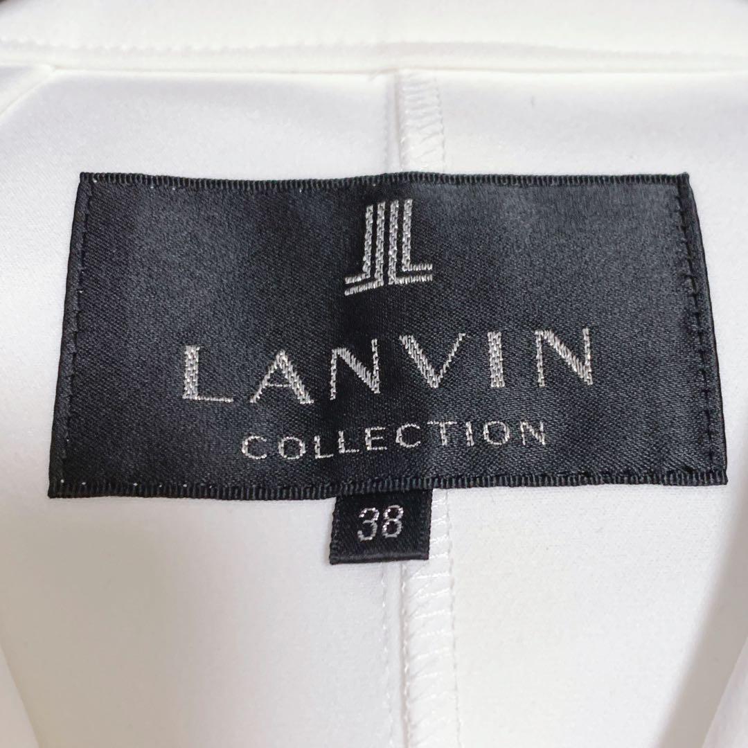 LANVIN ランバンコレクション ロングジレ ベスト ホワイト 38 お呼ばれ