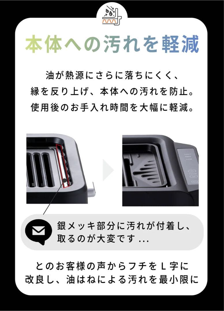 GLAMP 超少煙グリル DX ブラック