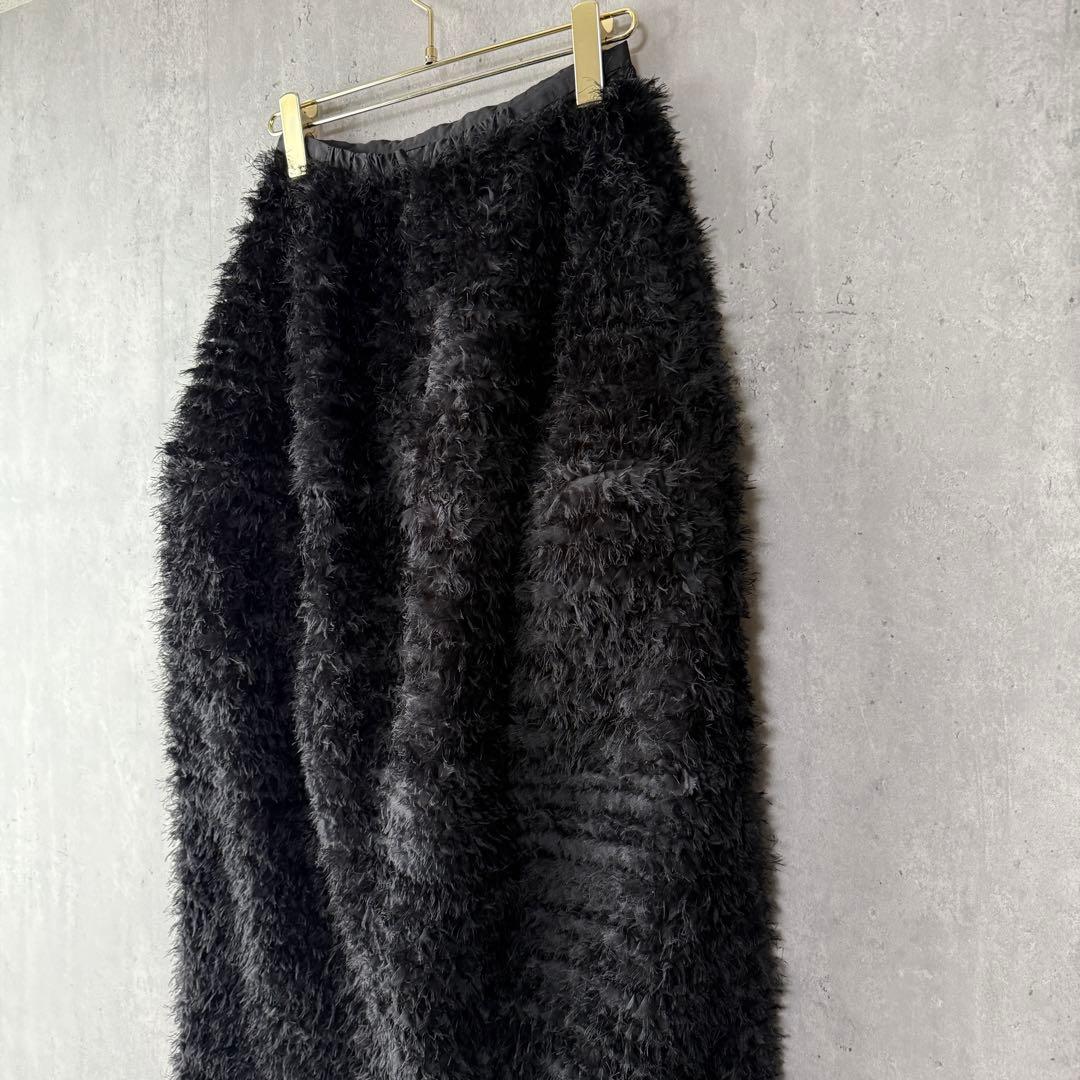 HER. ハー チュールフリルスカート コクーンシルエット ブラック 1 美品