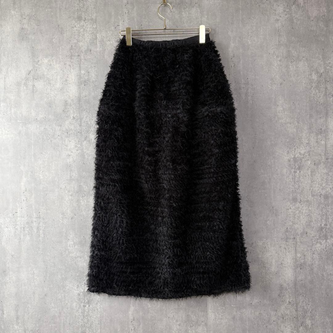 HER. ハー チュールフリルスカート コクーンシルエット ブラック 1 美品