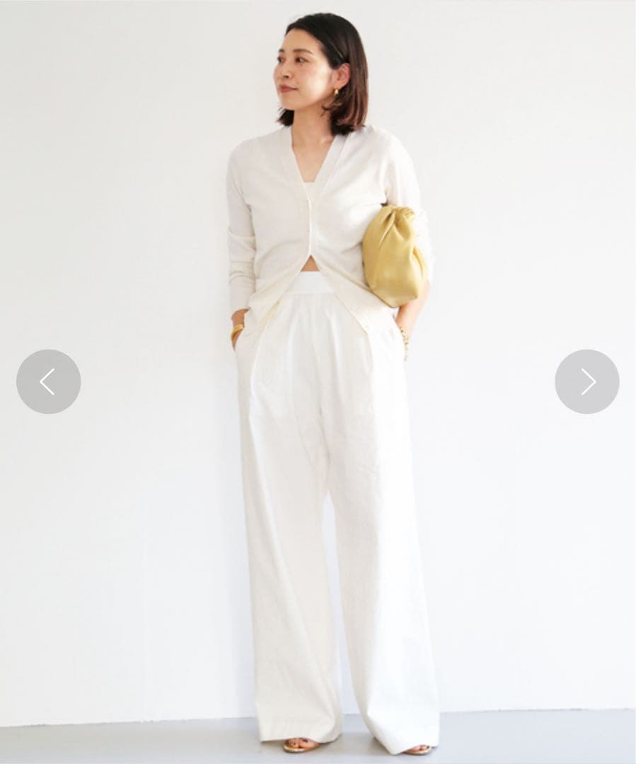 【極美品】ドゥーズィエムクラス 23ss リネン シルク カーディガン 春夏