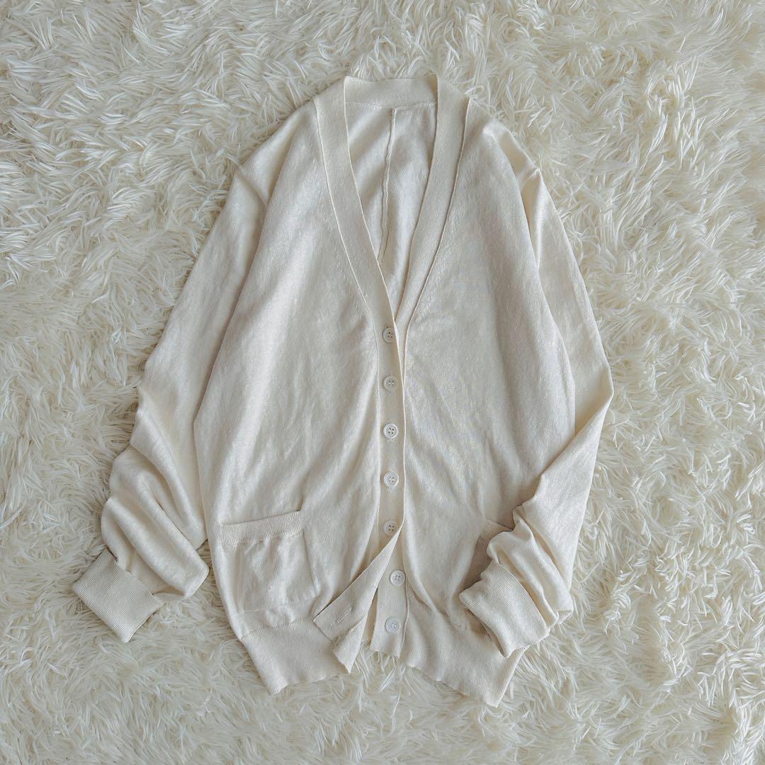 【極美品】ドゥーズィエムクラス 23ss リネン シルク カーディガン 春夏