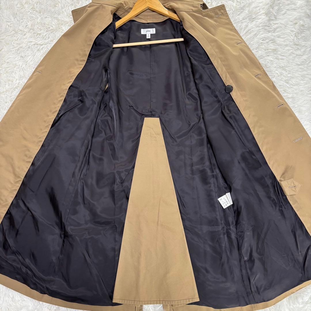 HYKE トレンチコート タイトフィット ベージュ Lサイズ