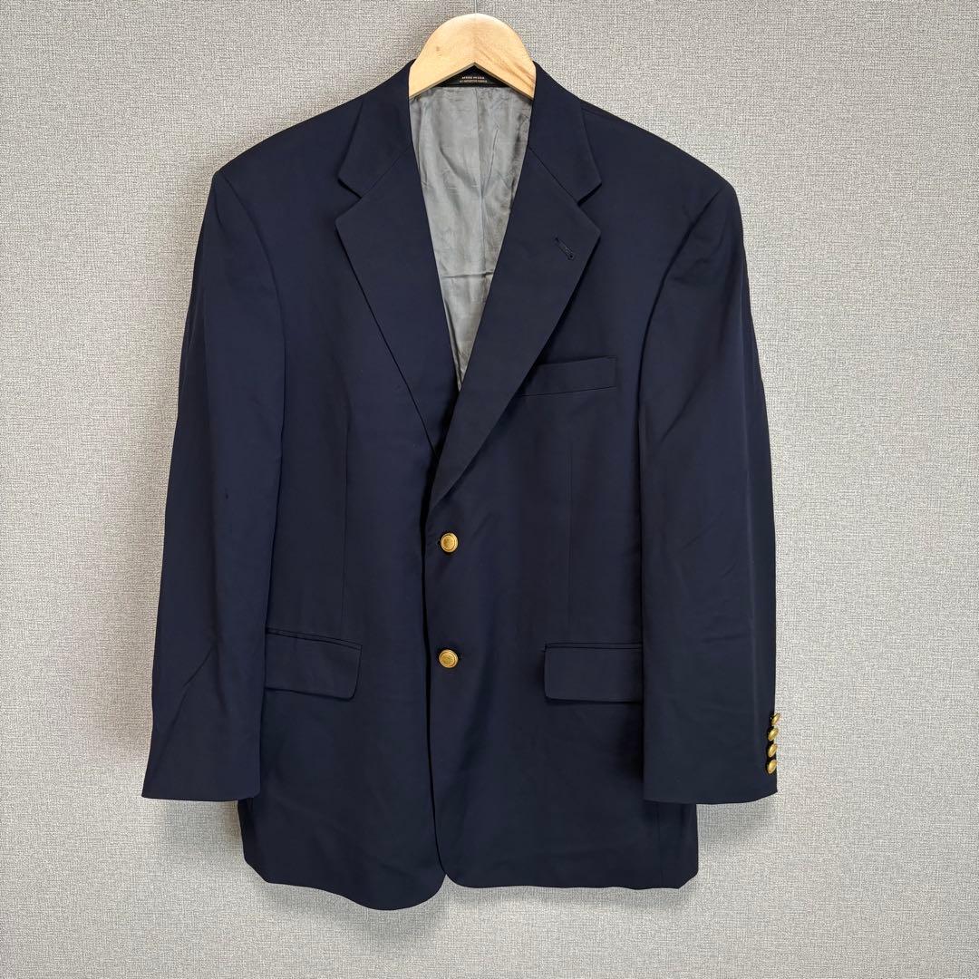 【美品/米国製】L相当 HART SCHAFFNER MARX 紺ブレ 金ボタン