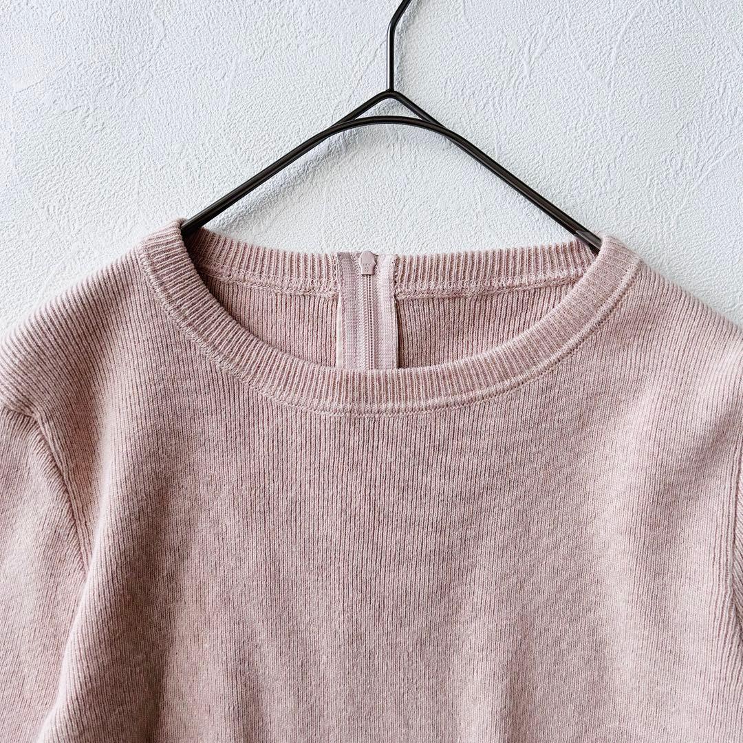2773Z 美品 レッドヴァレンティノ ニットワンピース フリル カシミヤ L