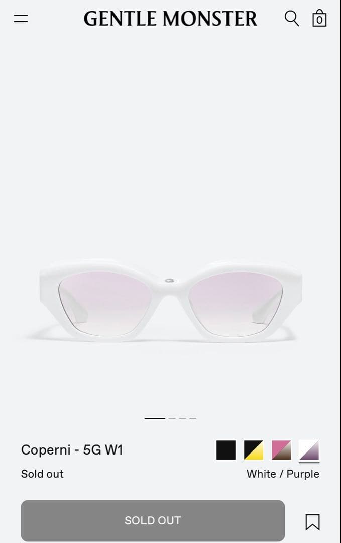 定価５万Gentlem Monster×Coperni 5G W1 白紫