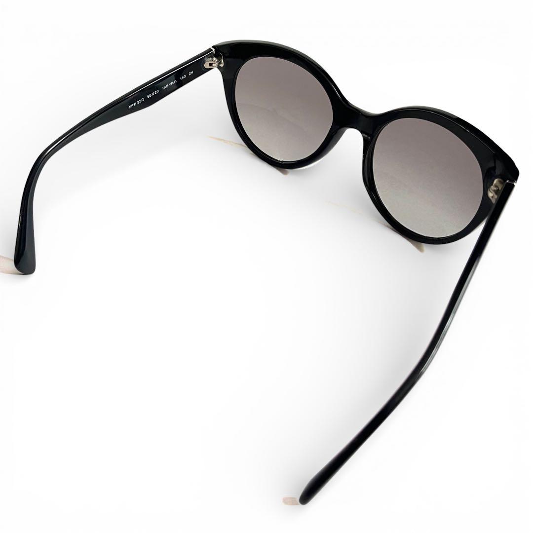 美品 PRADA レディース SPR230 キャッツアイ サングラス Blk/黒