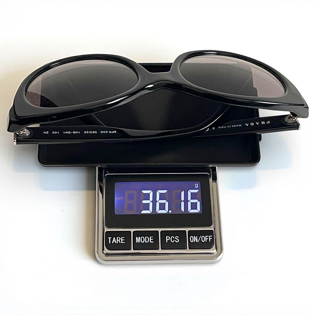 美品 PRADA レディース SPR230 キャッツアイ サングラス Blk/黒