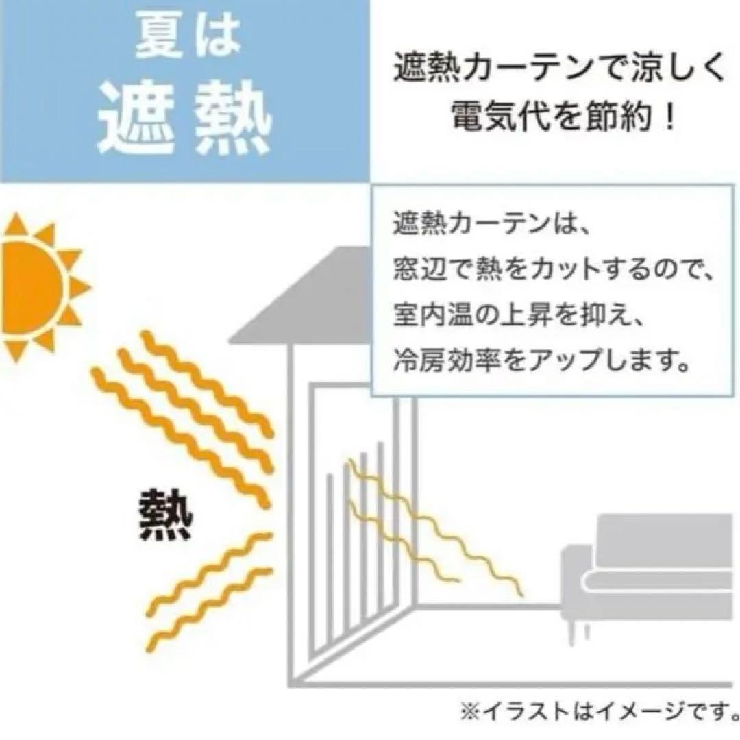 ニトリ　ブラック 遮熱カーテン ポリエステル100% 4枚セット