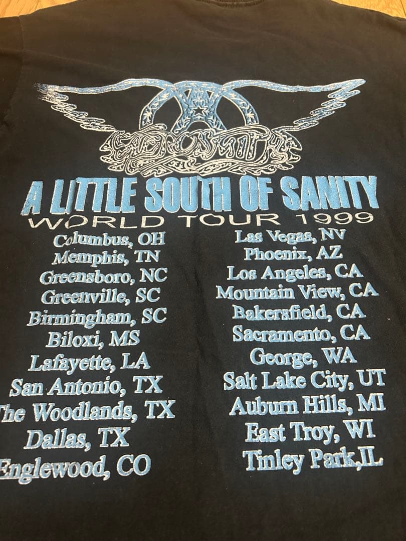 1999年 AEROSMITH エアロスミス WORLD TOUR Tシャツ