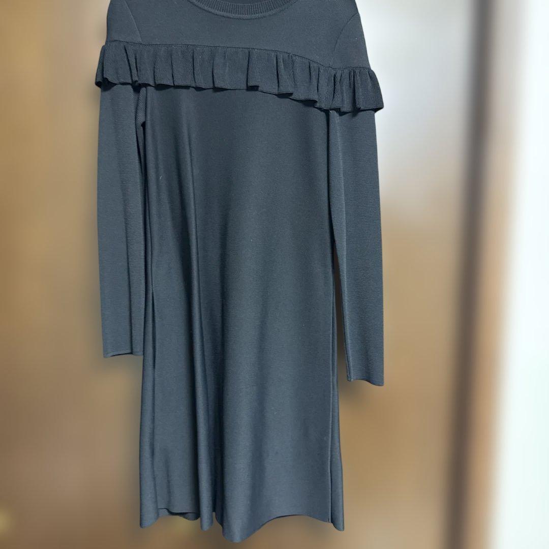 美品✨ FOXEY NEW YORK フリル付き長袖ワンピース