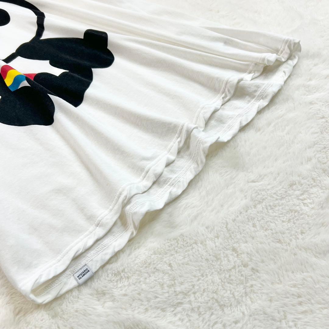 【ヒステリックグラマー】レインボーパンダオーバーサイズTシャツ☆ロゴ☆白☆F