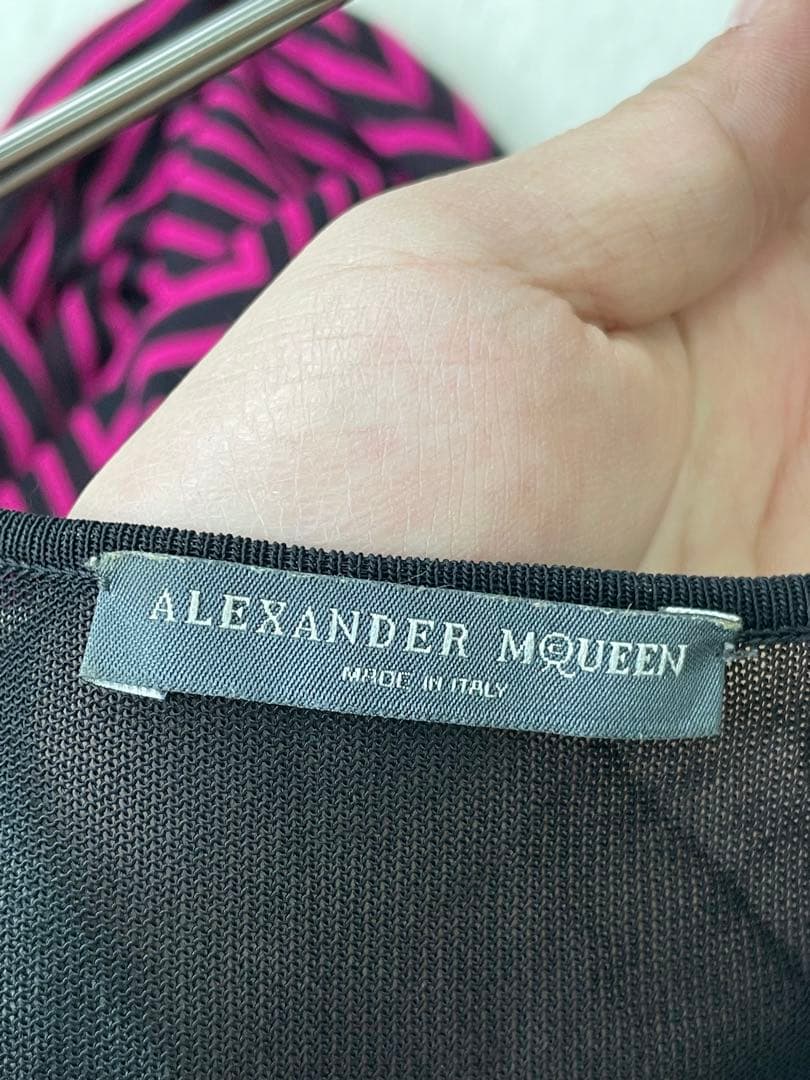 美品　Alexander McQueen ノースリーブ ワンピース　ストライプ