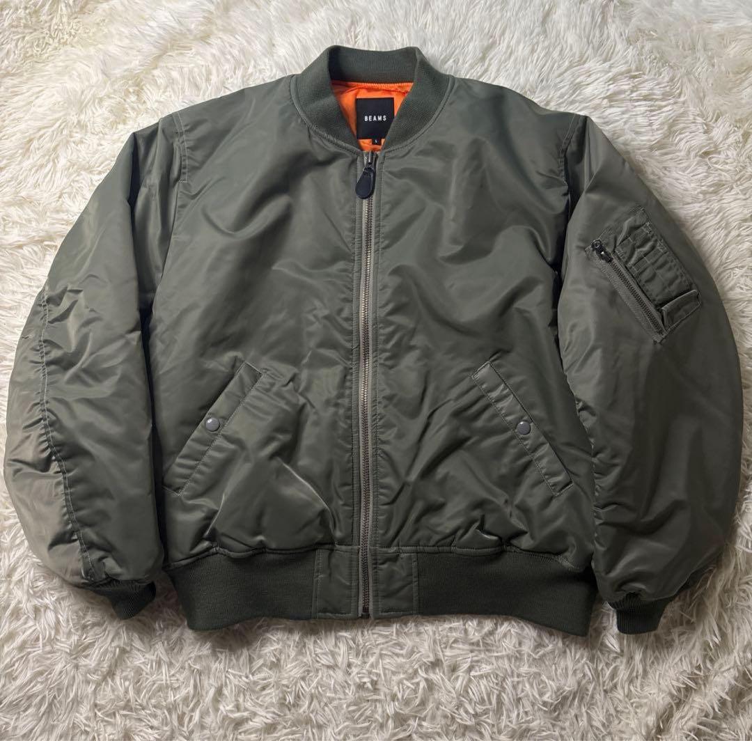 24年 極美品✨ BEAMS サーモライト MA-1 リラックスフィット L