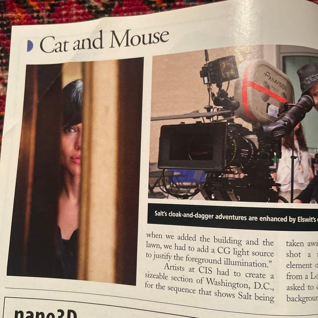 アメリカンシネマトグラファー　アンジェリーナ・ジョリー ソルト　映画雑誌