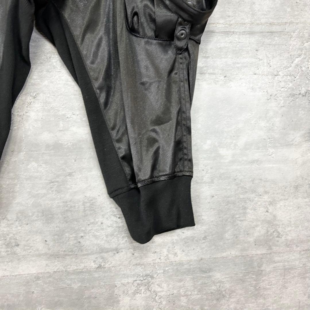 CIVARIZE サテンサルエル カーゴパンツ サスペンダー付き ブラック