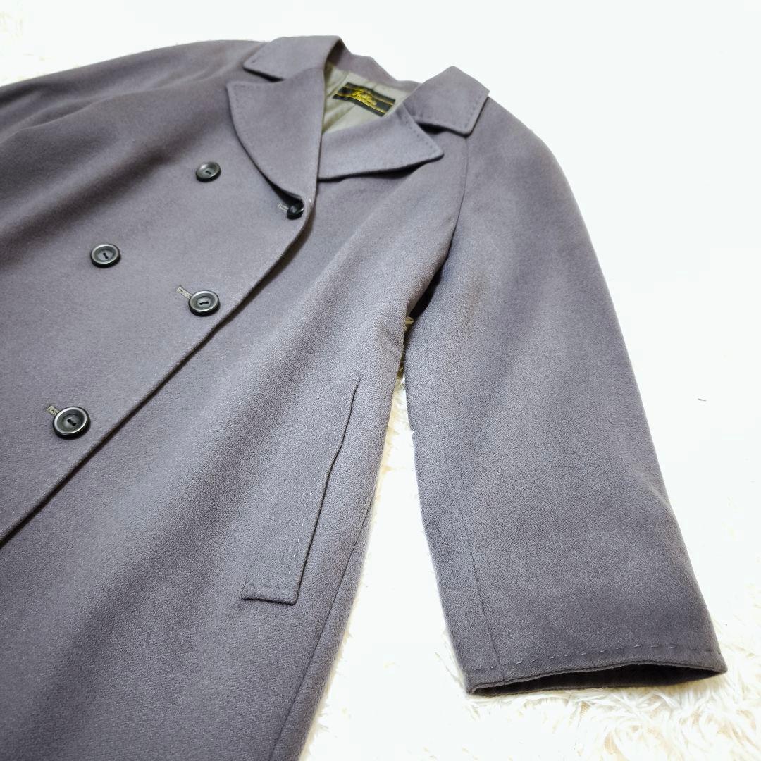極美品 レリアン Leilianカシミヤ100%ダブルブレスト ロングコート11